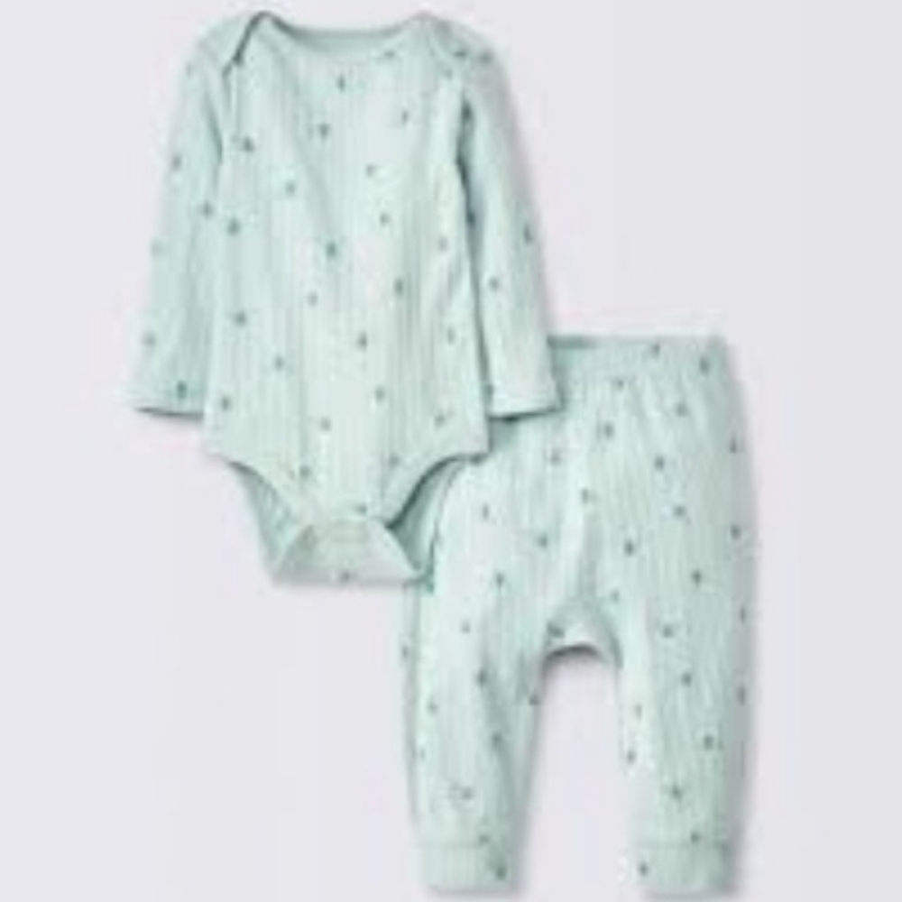 Adorable Kids 2 Piece Set Wide Ribbed Design With Hot Air Balloons
